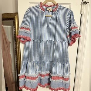 Tuckernuck Savannah Stripe Crawford Dress XL
